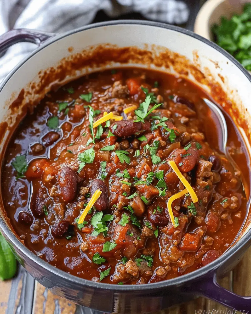 The Best Ever Chili – Thick, Hearty & Full of Flavor with Turkey Bacon