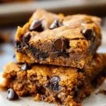 Fudgy Pumpkin Chocolate Chip Bars (Pumpkin Blondies)