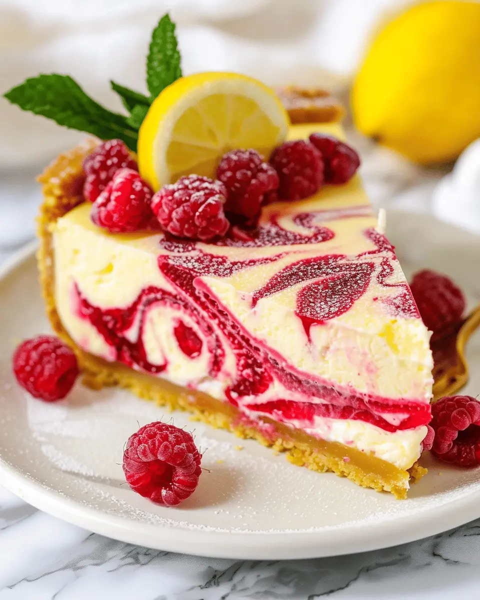 Lemon Raspberry Swirl Cheesecake: A Tangy Delight to Savor