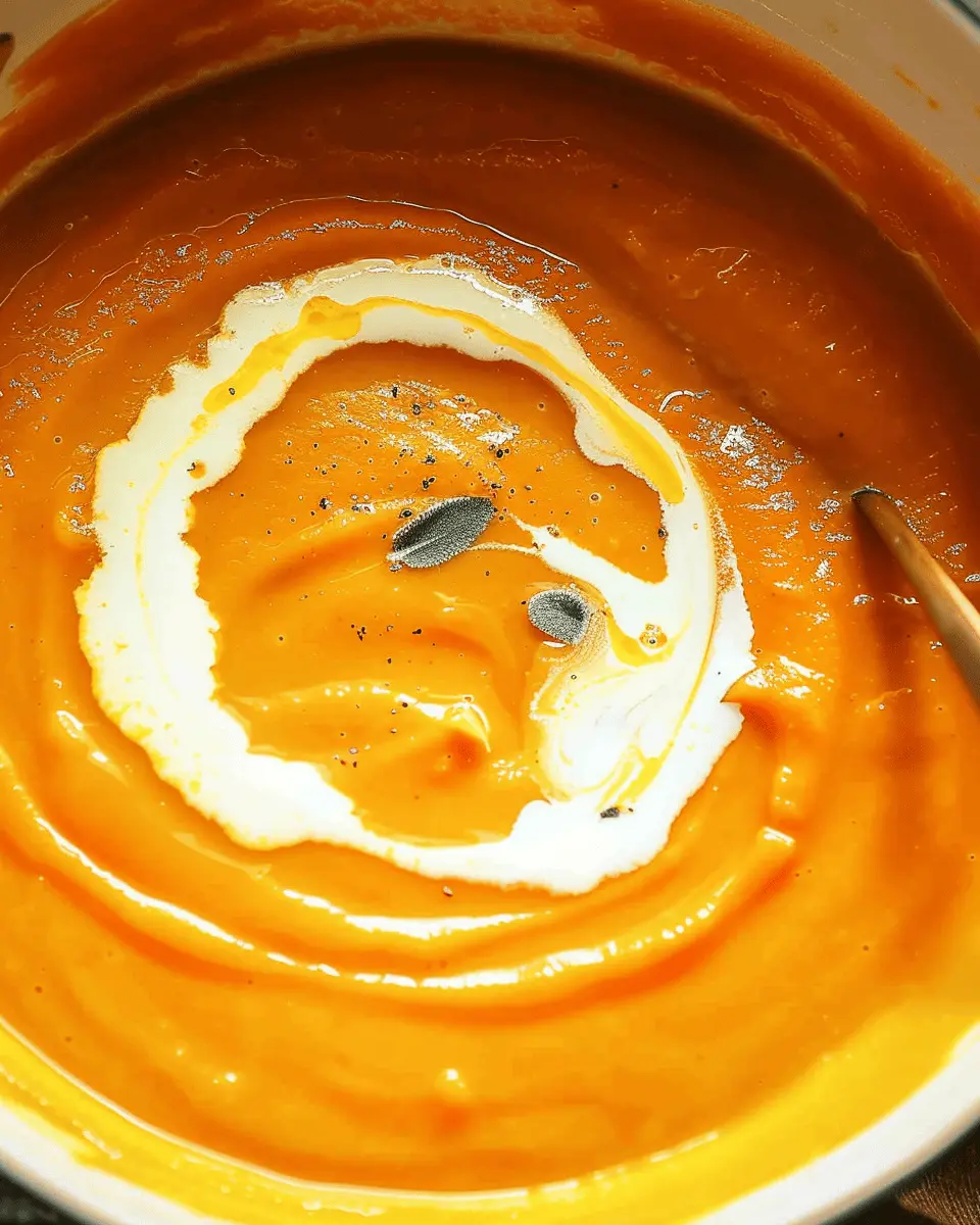 Creamy Roasted Pumpkin Soup with Sweet Potato for Cozy Nights