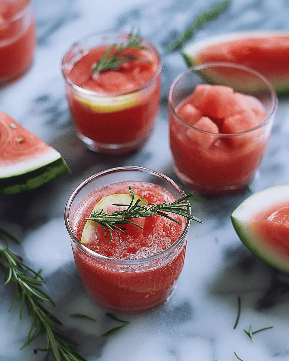 Frozen rosemary watermelon-ade: the best refreshing drink recipe
