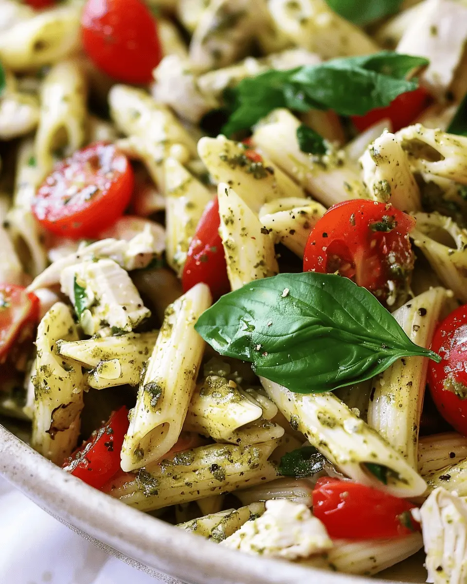 Easy Chicken Pesto Pasta Salad: A Quick and Flavorful Delight