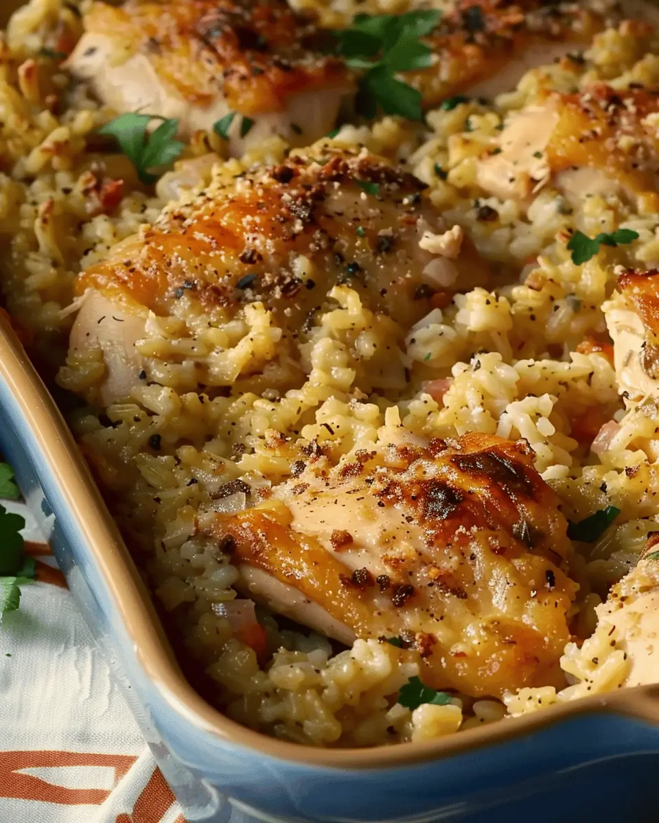 Irresistible Garlic Butter Chicken and Rice Casserole: A Cozy Delight