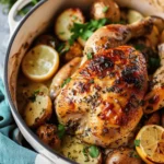 Lemon Herb Pot Roast Chicken