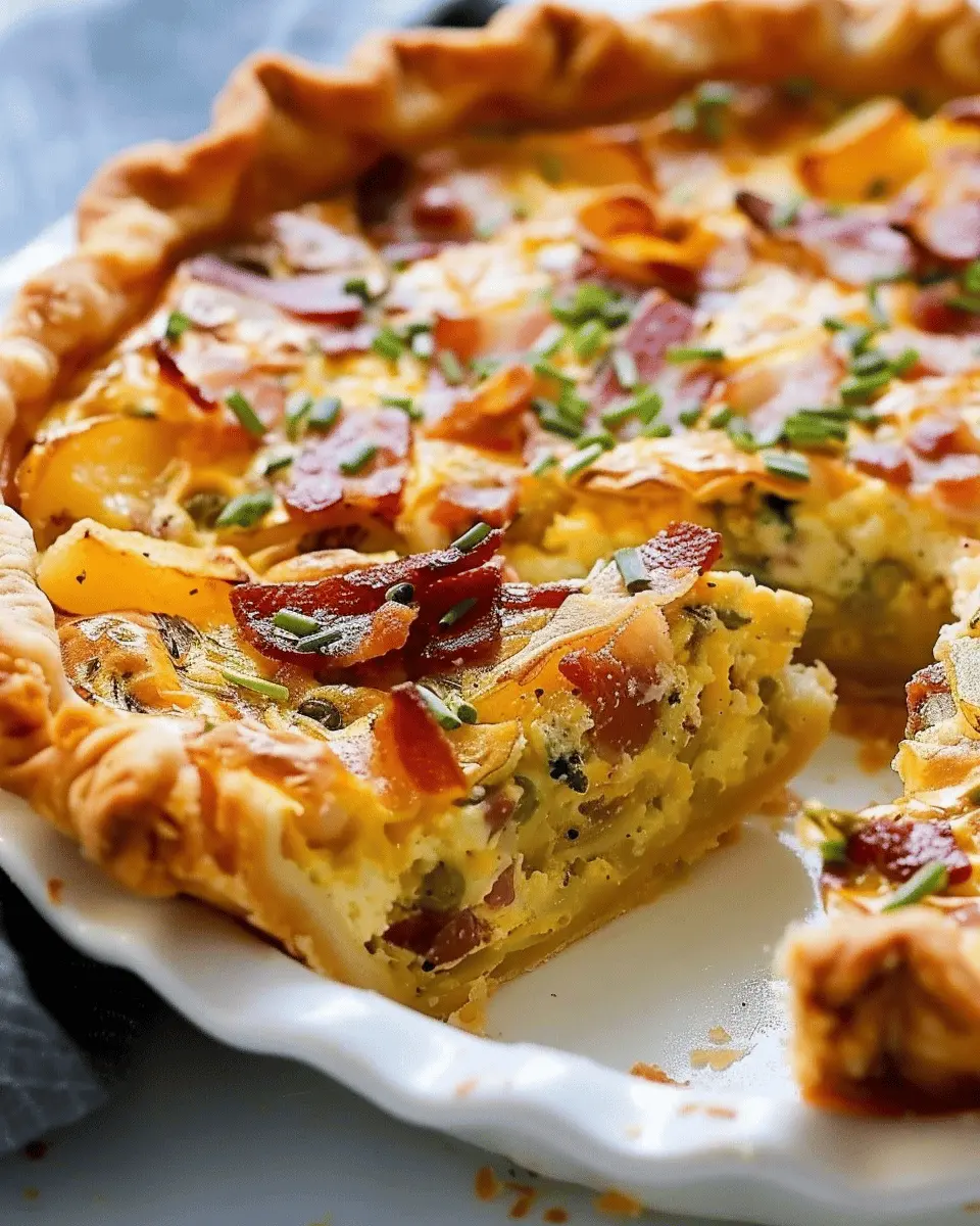 Potato and Turkey Bacon Breakfast Quiche: Easy and Delicious Comfort Food