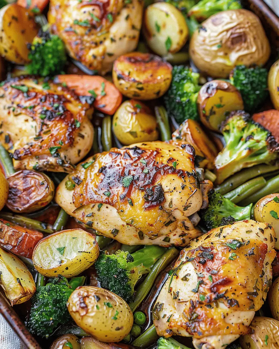 Sheet Pan Garlic Butter Chicken with Veggies Made Easy