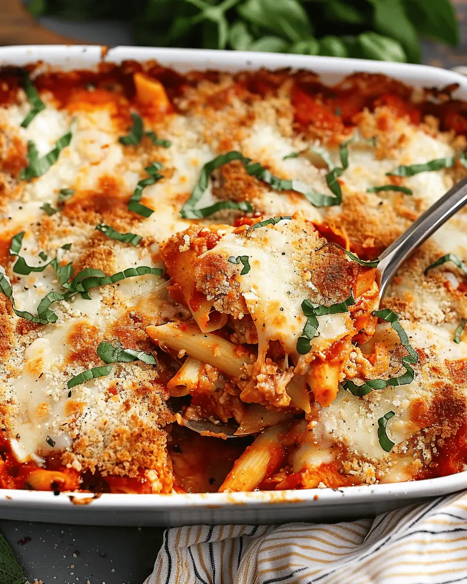 Dump-and-Bake Chicken Parmesan Casserole: Effortless and Delicious