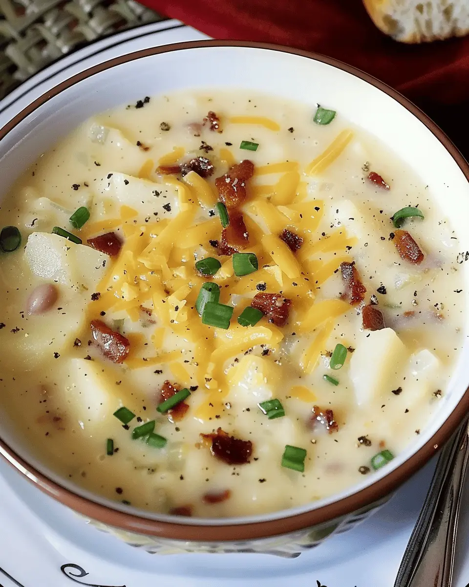 Easy Crockpot Potato Soup: Comforting Recipe with Turkey Bacon