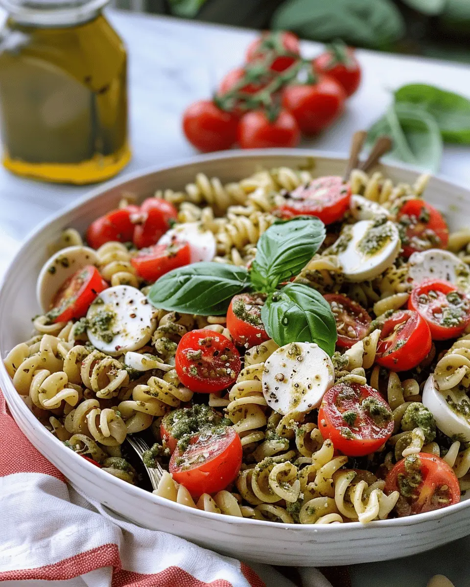 Light and Creamy Pesto Caprese Pasta Salad: Your Best Summer Joy