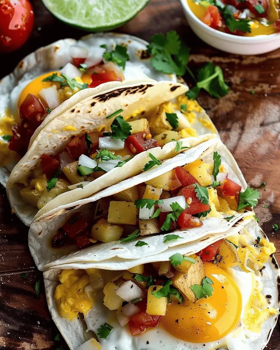 Breakfast Potato Tacos: Indulgent Wraps with Turkey Bacon Delight