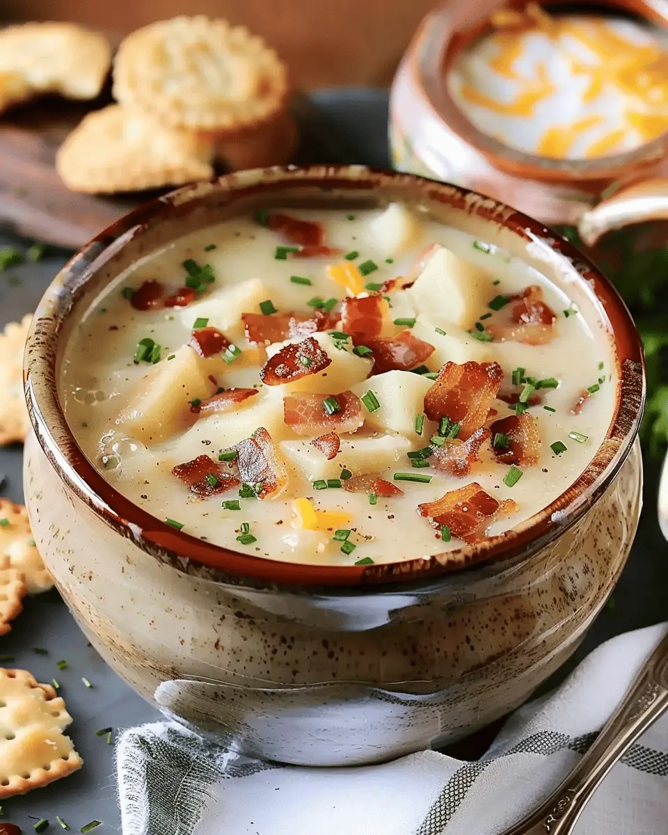 Easy Slow Cooker Potato Soup with Cream Cheese & Turkey Bacon Delight