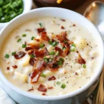 Slow Cooker Creamy Potato Soup with Bacon Bits