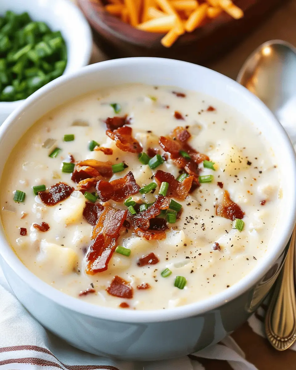 Slow Cooker Creamy Potato Soup with Turkey Bacon Bliss