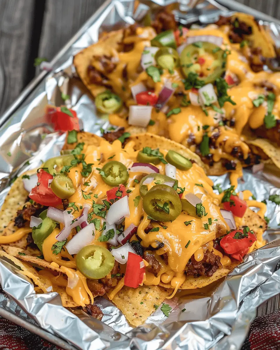 Campfire Foil Pack Nachos: Easy Turkey Bacon and Chicken Ham Delight