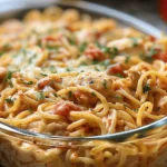 Irresistible Spicy Southern Chicken Spaghetti Casserole