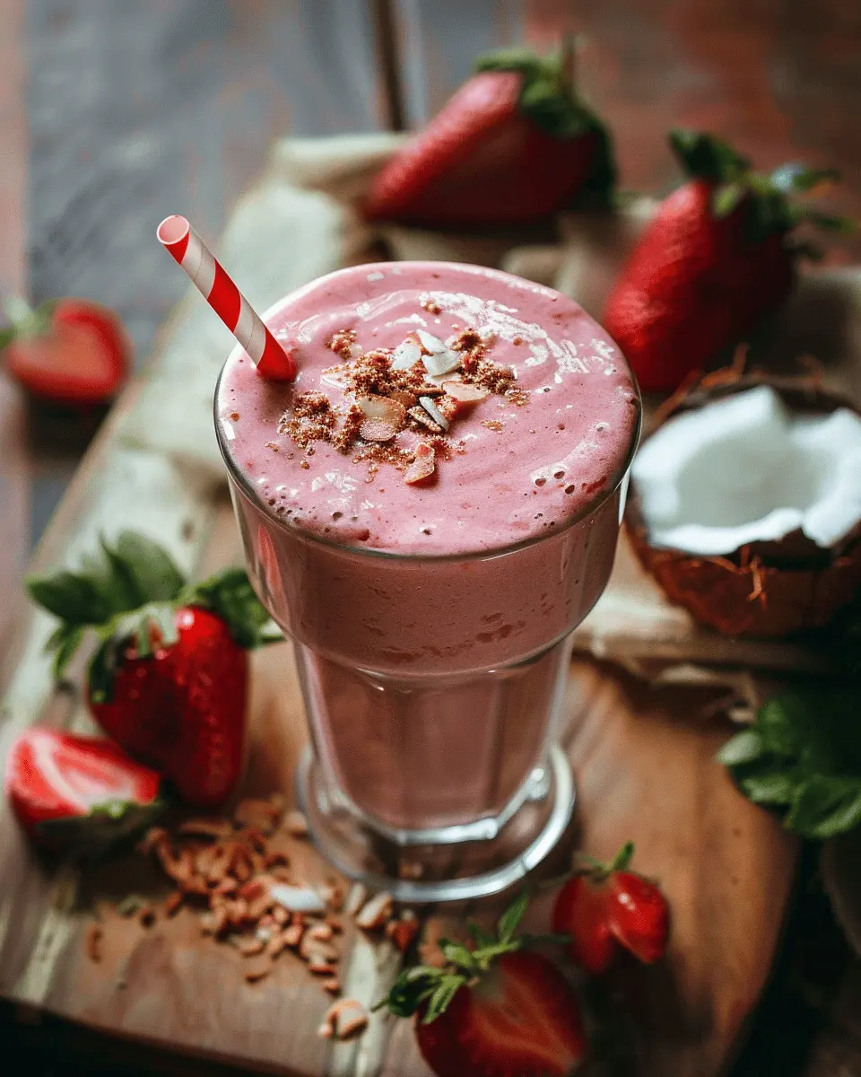 Roasted Strawberry Coconut Shake: Indulgent Flavor for Every Sip
