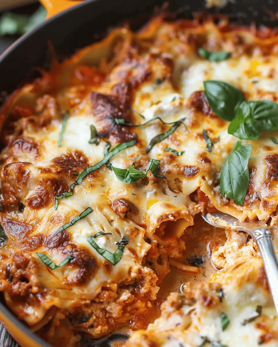 Dutch Oven Lasagna: Indulgent Layers with Turkey Bacon and Chicken Ham