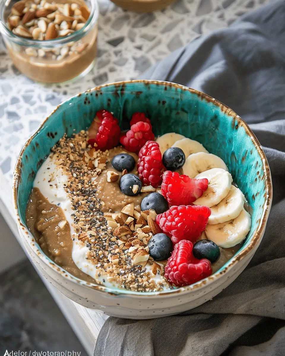 Greek Yogurt Bowls with Almond Butter: Easy 25g Protein Delight