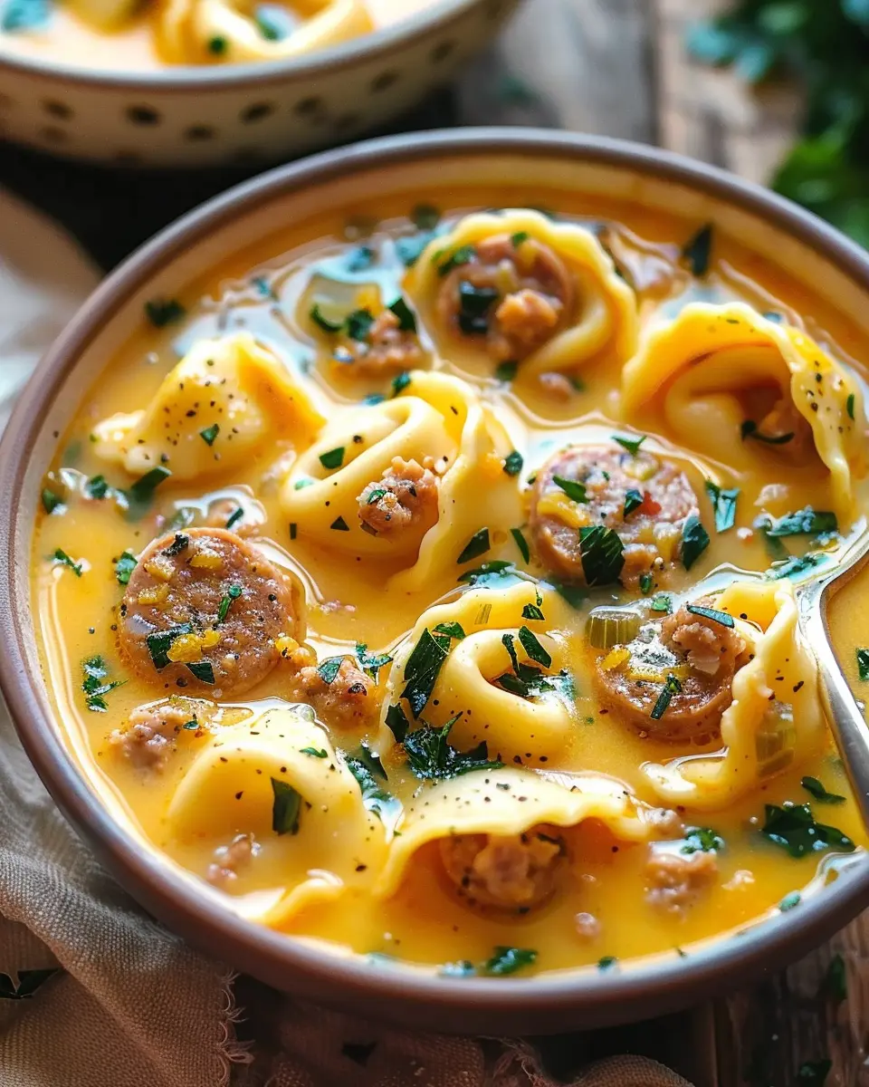 Butternut Squash Sausage Tortellini Soup Recipe for Cozy Evenings