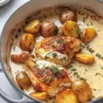 CHICKEN & POTATOES WITH DIJON CREAM SAUCE
