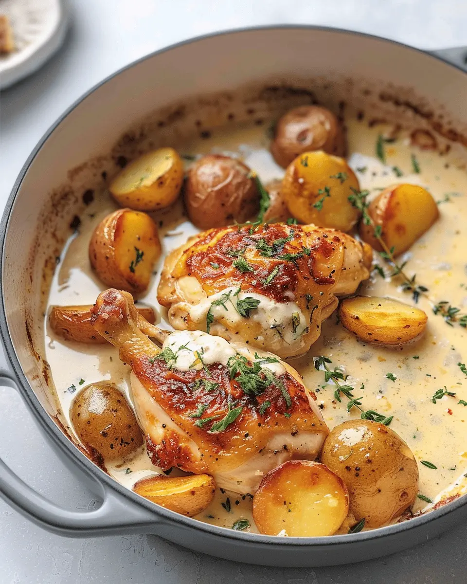 Chicken and Potatoes Recipe: Indulgent Dijon Cream Sauce Delight