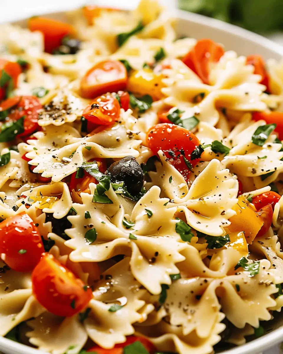 Bow Tie Pasta Salad: A Easy Recipe with Turkey Bacon and Chicken Ham