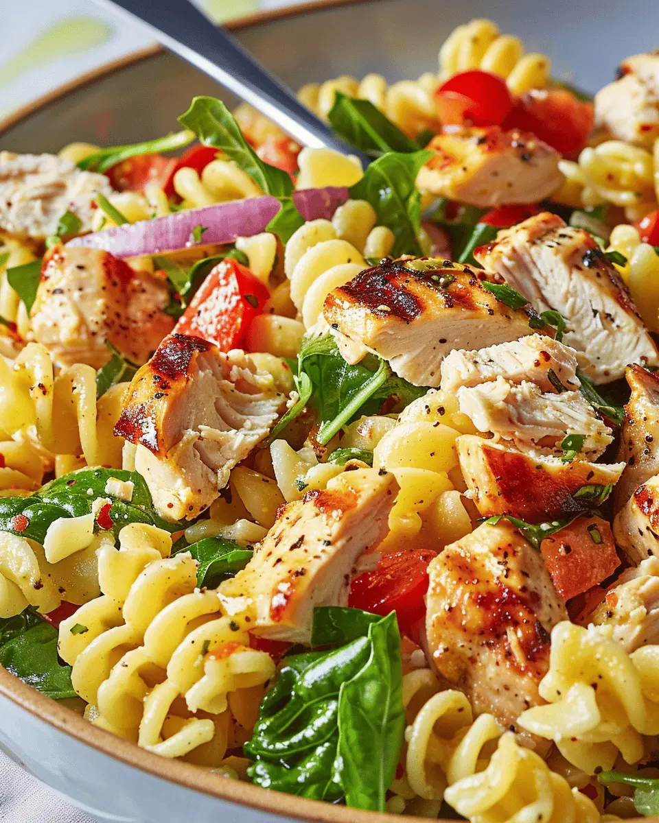 Chicken Pasta Salad: Easy Delight with Turkey Bacon and Chicken Ham