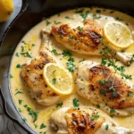 CREAMY LEMON PEPPER SKILLET CHICKEN