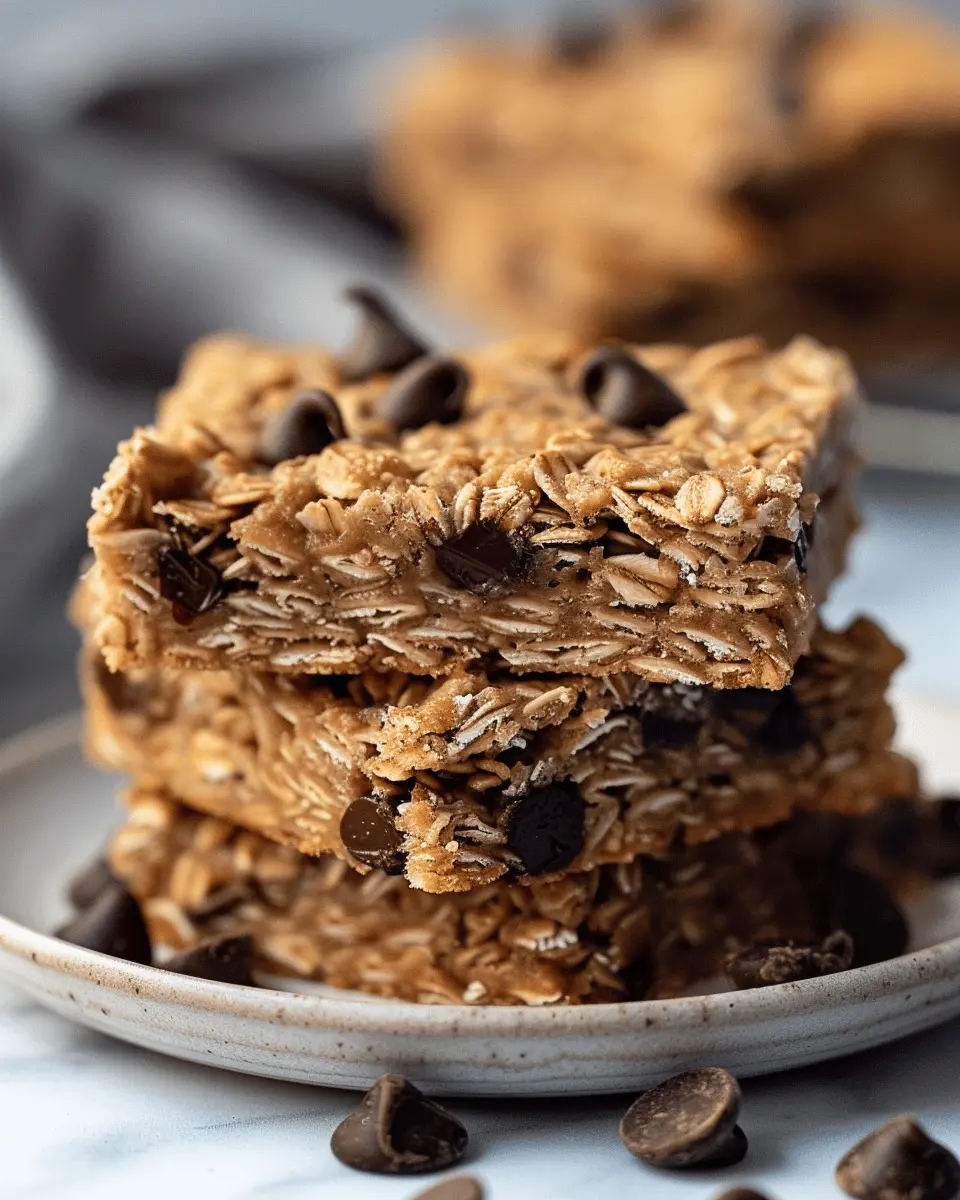 Healthy chocolate chip oatmeal bars your family will love