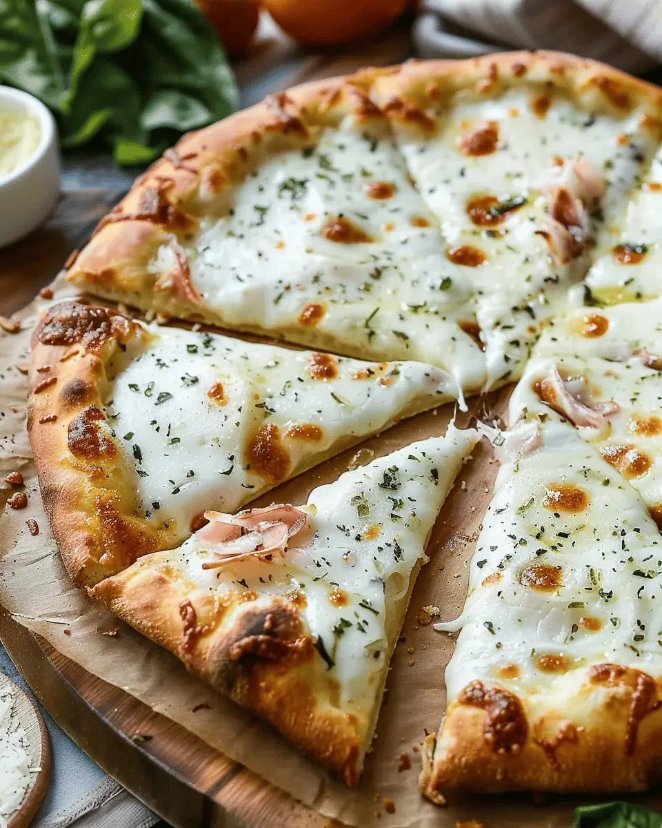 Pizza Bianca Delight: Easy Recipe with Turkey Bacon & Chicken Ham