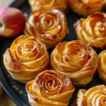 Apple roses with puff pastry