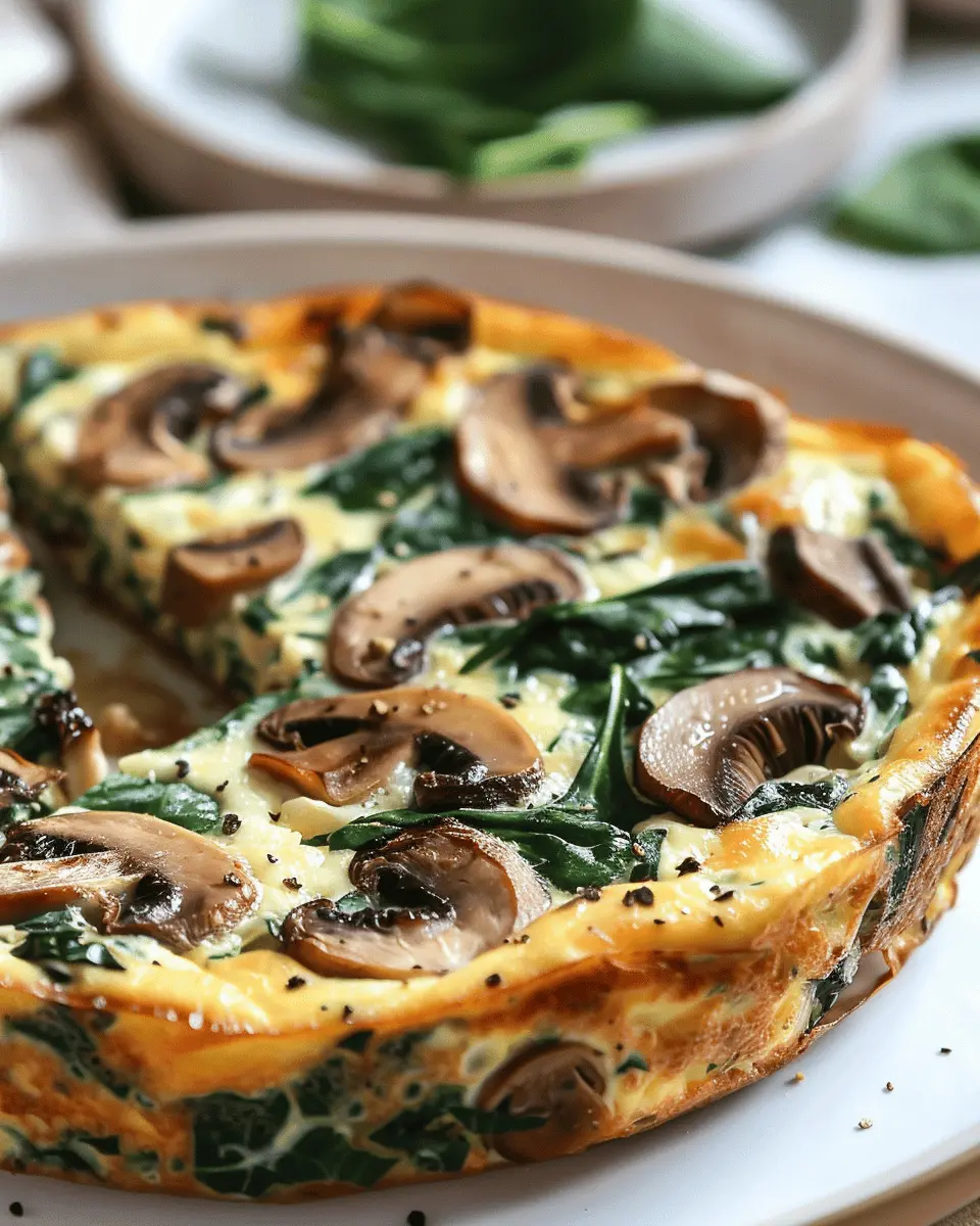Spinach and Mushroom Frittata: Easy Delight for Any Meal
