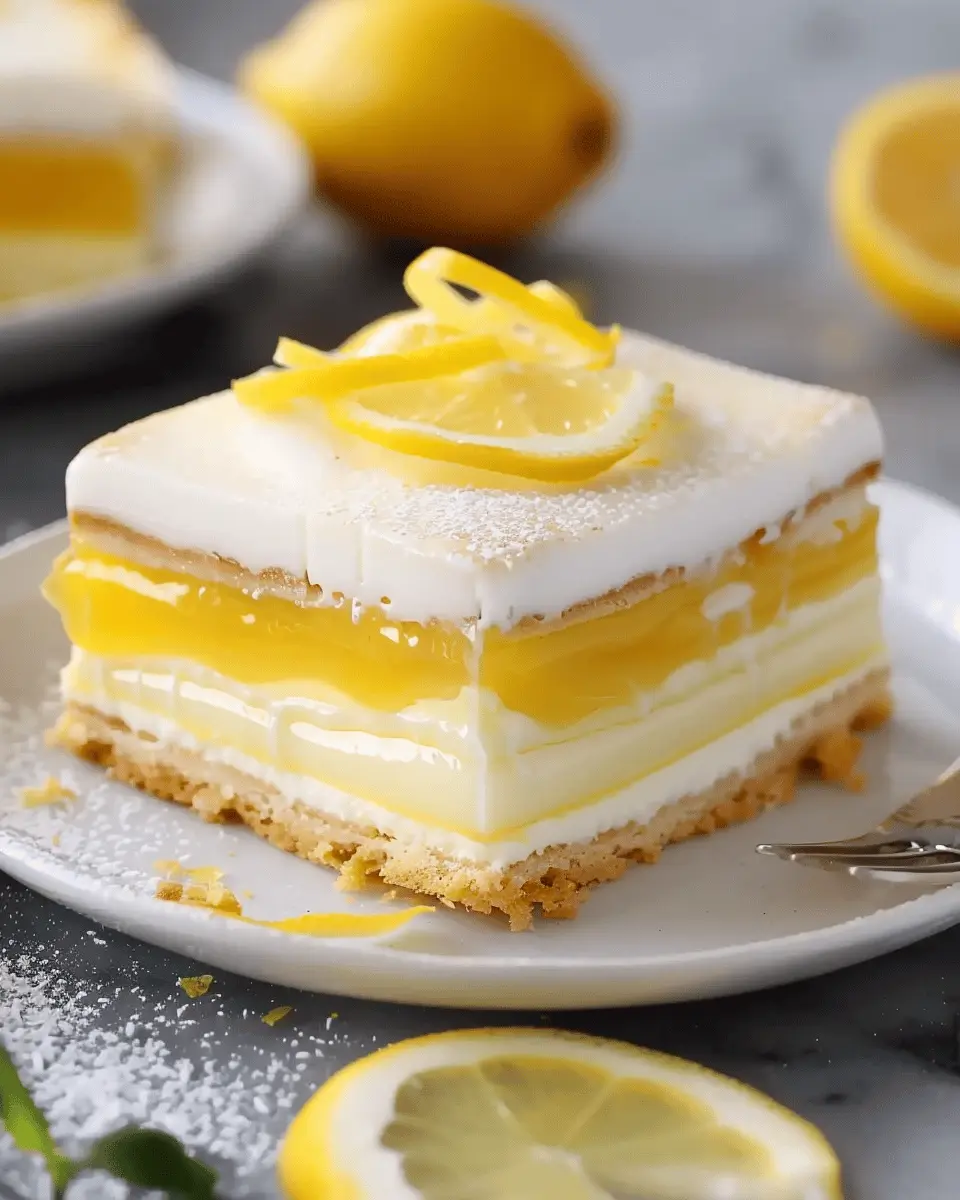 Layered Lemon Dessert: A Refreshing and Easy Delight for All