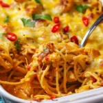 Irresistible Spicy Southern Chicken Spaghetti Casserole