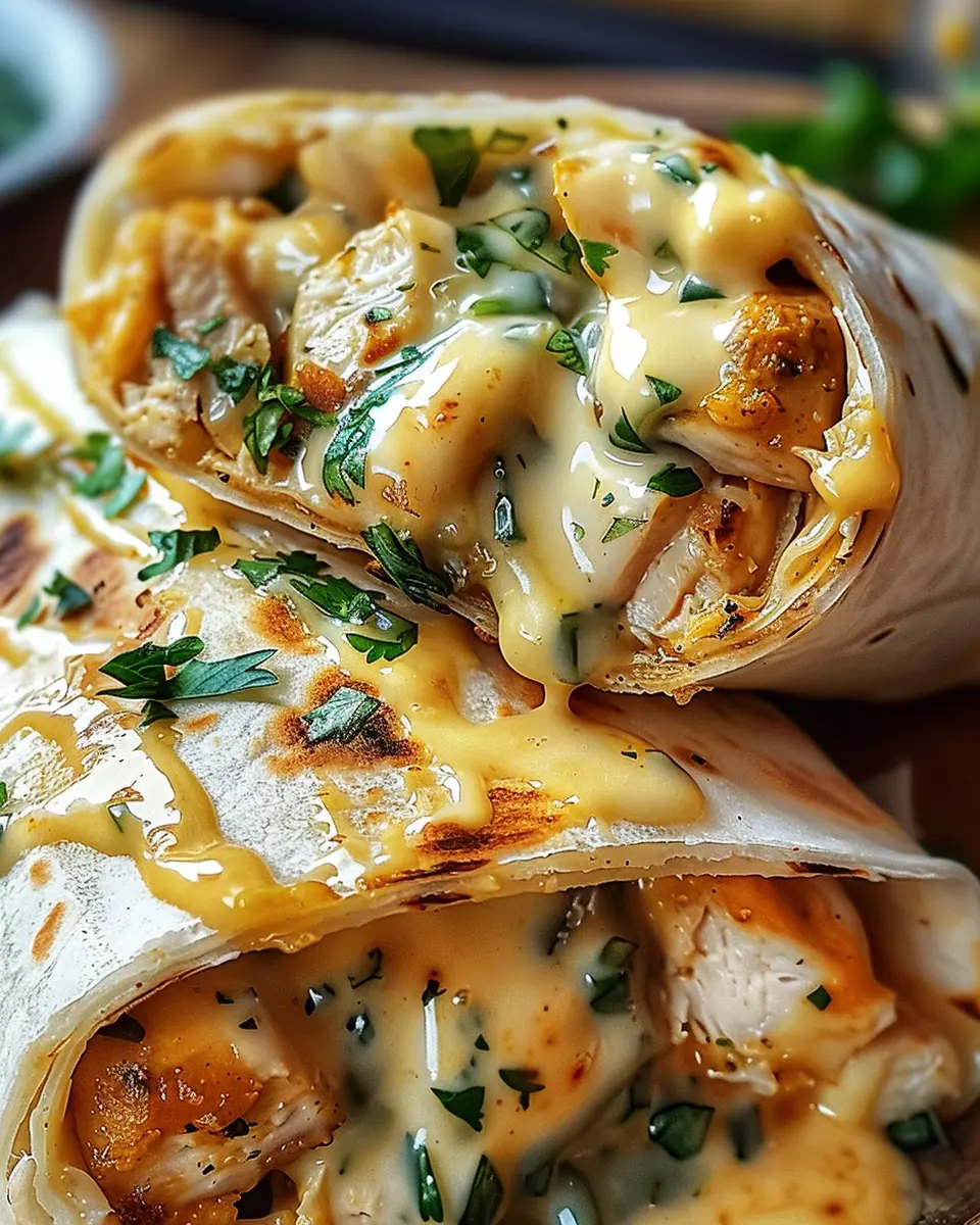 Ooey-Gooey Cheesy Garlic Chicken Wraps You’ll Absolutely Adore