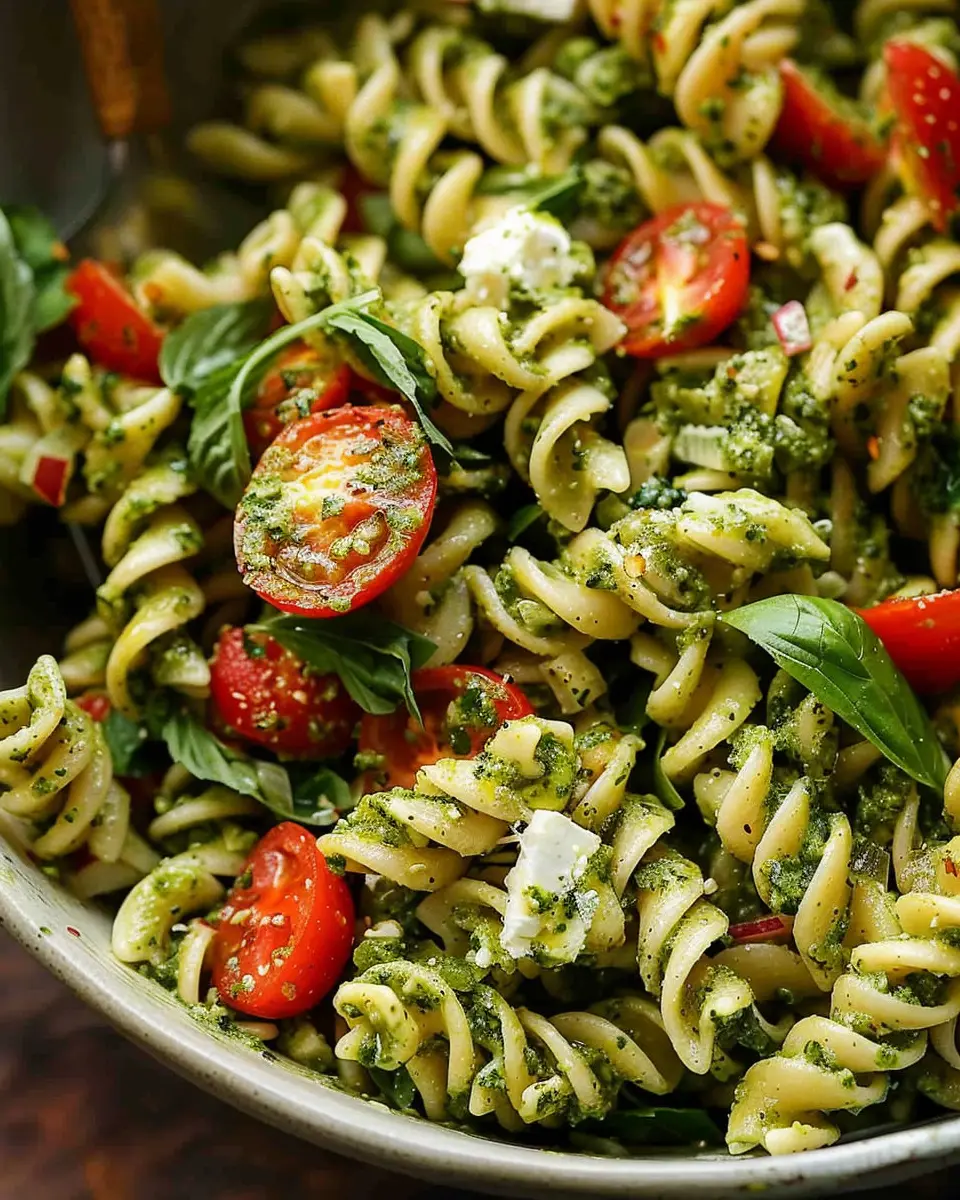 Pesto Pasta Salad: A Fresh and Easy Twist with Turkey Bacon
