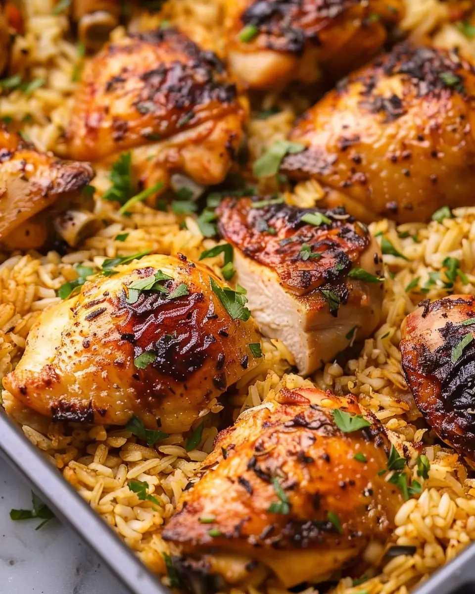 One-Pan Chicken and Rice Bake: Easy, Flavorful Comfort Dish