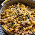 One-Pot Beef and Cheddar Ranch Pasta