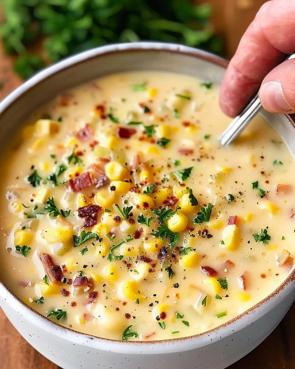 Instant Pot Corn Chowder with Turkey Bacon for Cozy Nights