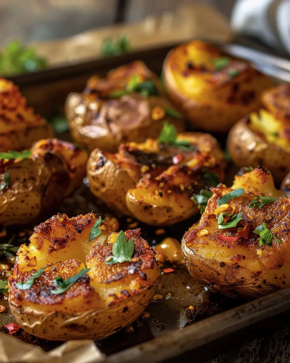 Smashed Potatoes with Paprika and Cumin: A Savory Homemade Delight